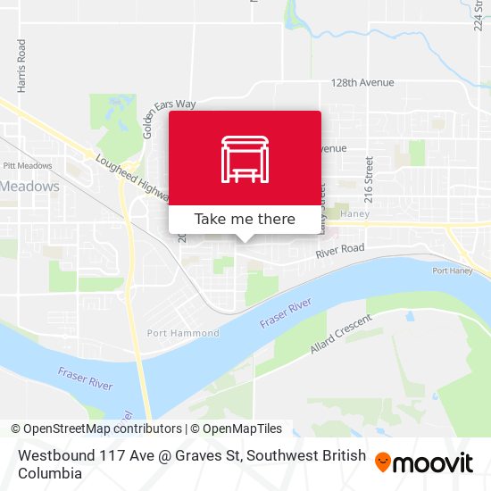Westbound 117 Ave @ Graves St map