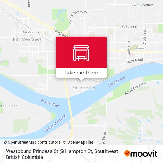 Westbound Princess St @ Hampton St plan
