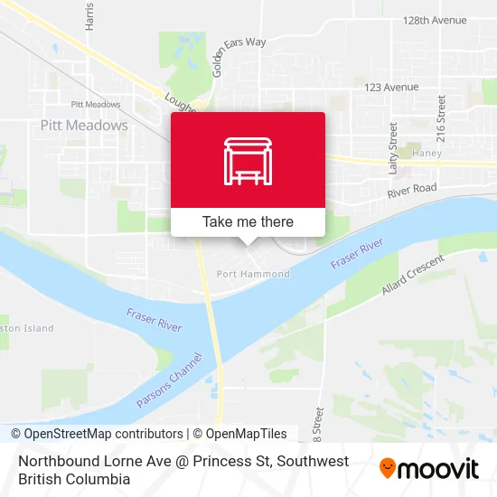 Northbound Lorne Ave @ Princess St map