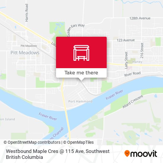 Westbound Maple Cres @ 115 Ave map