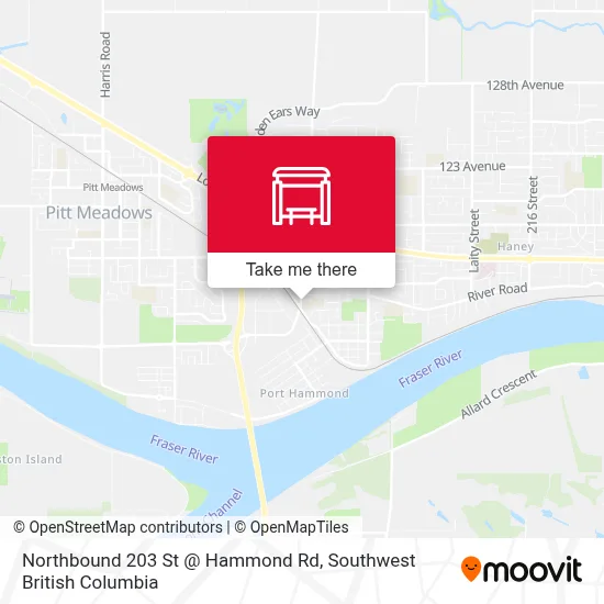 Northbound 203 St @ Hammond Rd map