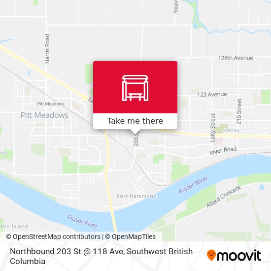 Northbound 203 St @ 118 Ave map