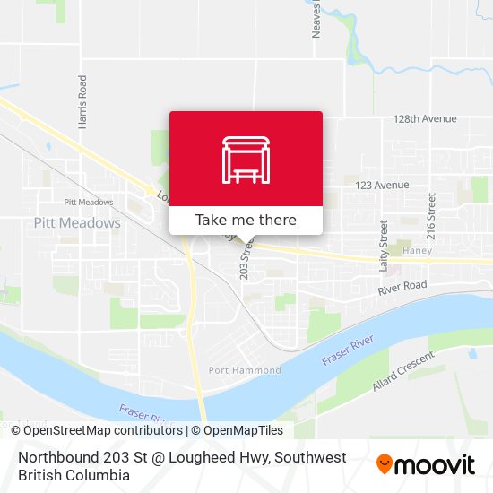 Northbound 203 St @ Lougheed Hwy map