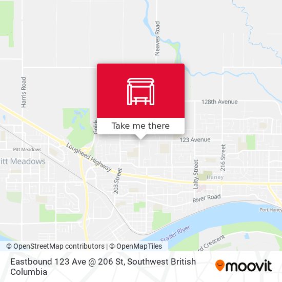 Eastbound 123 Ave @ 206 St map