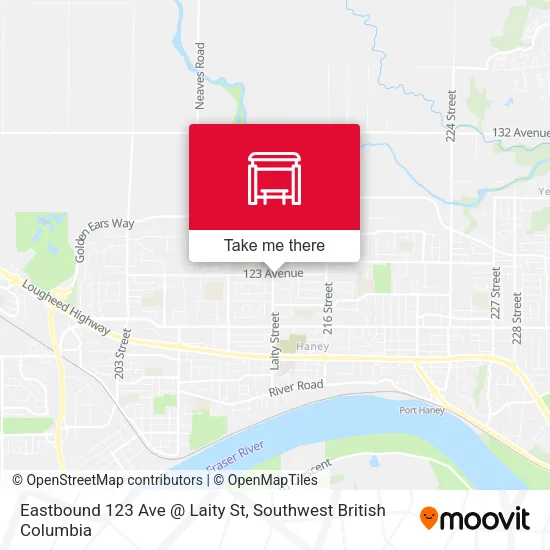 Eastbound 123 Ave @ Laity St map