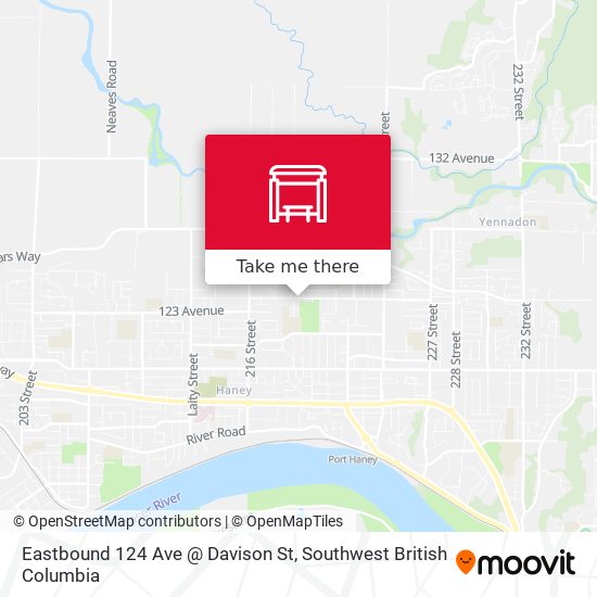 Eastbound 124 Ave @ Davison St map