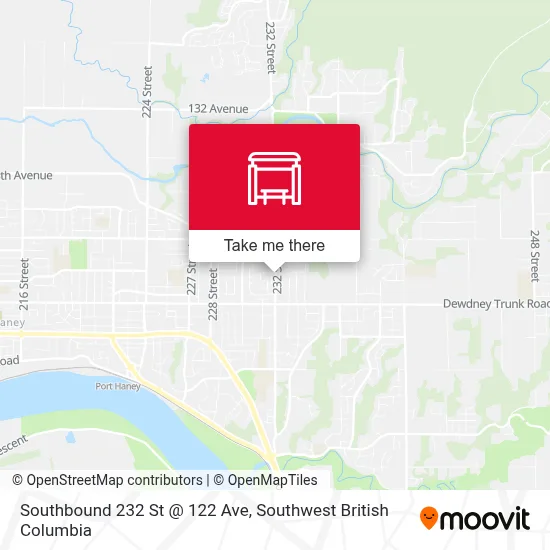 Southbound 232 St @ 122 Ave map