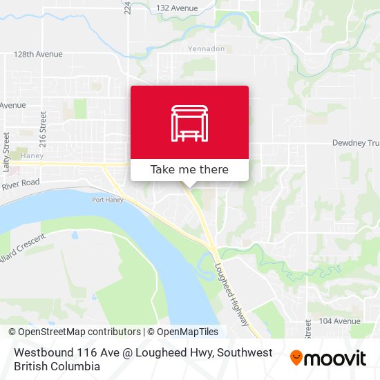 Westbound 116 Ave @ Lougheed Hwy map