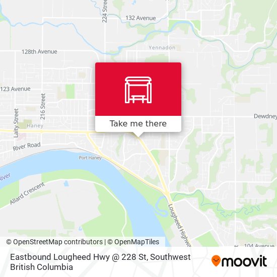 Eastbound Lougheed Hwy @ 228 St map