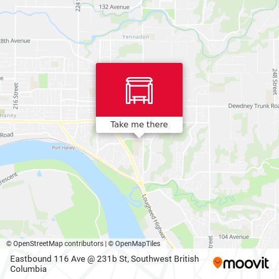 Eastbound 116 Ave @ 231b St map