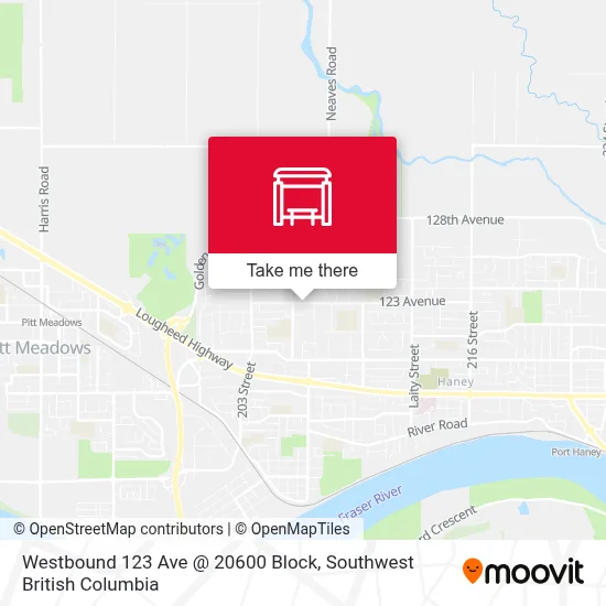 Westbound 123 Ave @ 20600 Block map