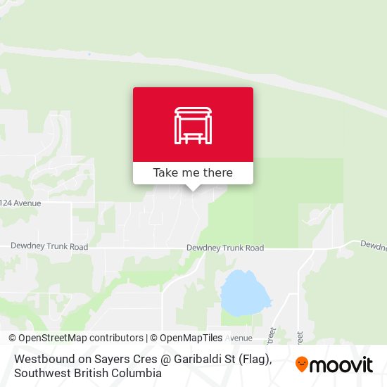 Westbound on Sayers Cres @ Garibaldi St (Flag) map
