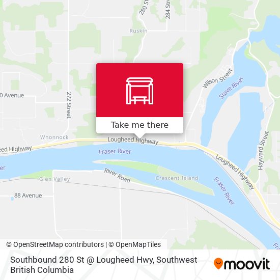 Southbound 280 St @ Lougheed Hwy map
