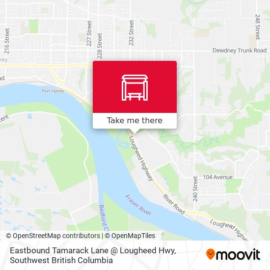Eastbound Tamarack Lane @ Lougheed Hwy map