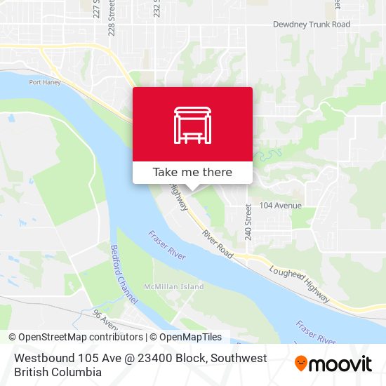 Westbound 105 Ave @ 23400 Block map