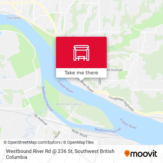 Westbound River Rd @ 236 St map
