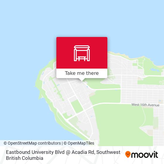 Eastbound University Blvd @ Acadia Rd map