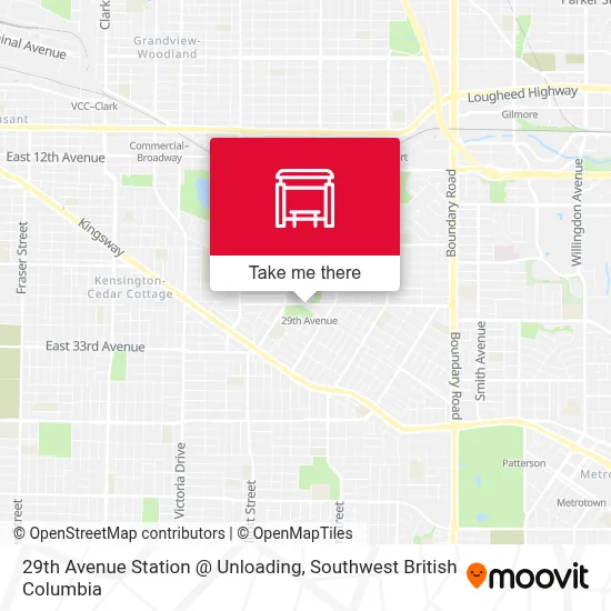29th Avenue Station @ Unloading map