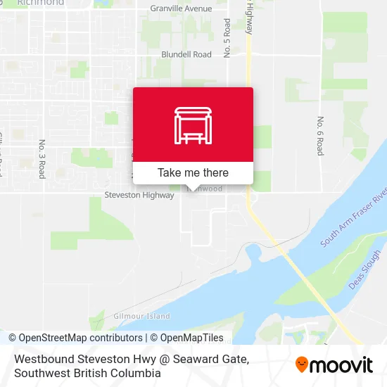 Westbound Steveston Hwy @ Seaward Gate map