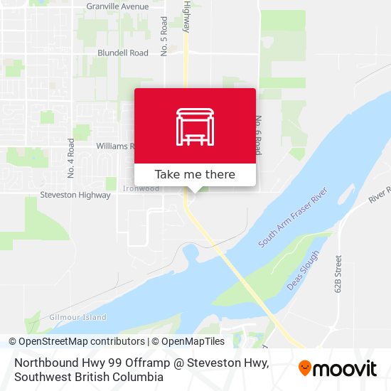 Northbound Hwy 99 Offramp @ Steveston Hwy map