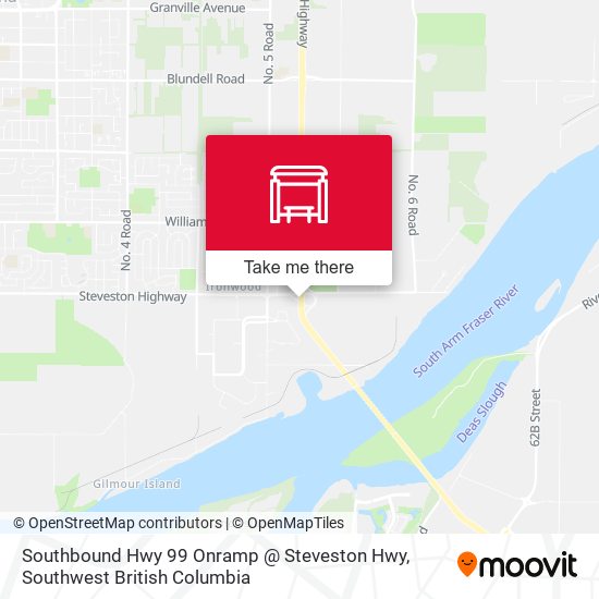 Southbound Hwy 99 Onramp @ Steveston Hwy map