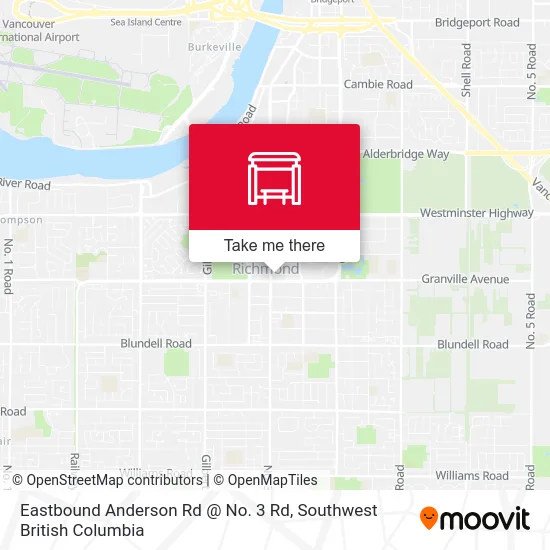Eastbound Anderson Rd @ No. 3 Rd map