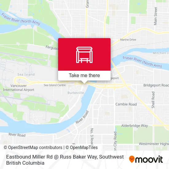 Eastbound Miller Rd @ Russ Baker Way map