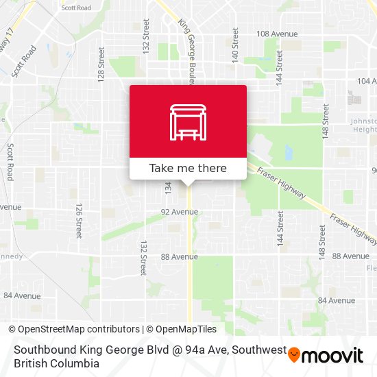 Southbound King George Blvd @ 94a Ave map
