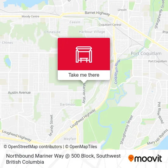 Northbound Mariner Way @ 500 Block map