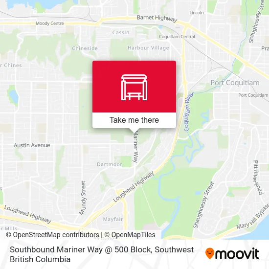 Southbound Mariner Way @ 500 Block map