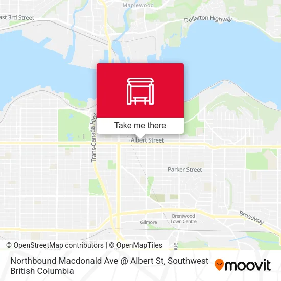 Northbound Macdonald Ave @ Albert St map