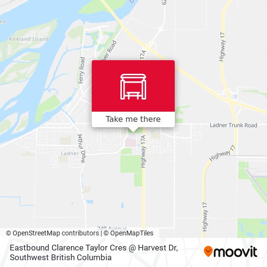 Eastbound Clarence Taylor Cres @ Harvest Dr map