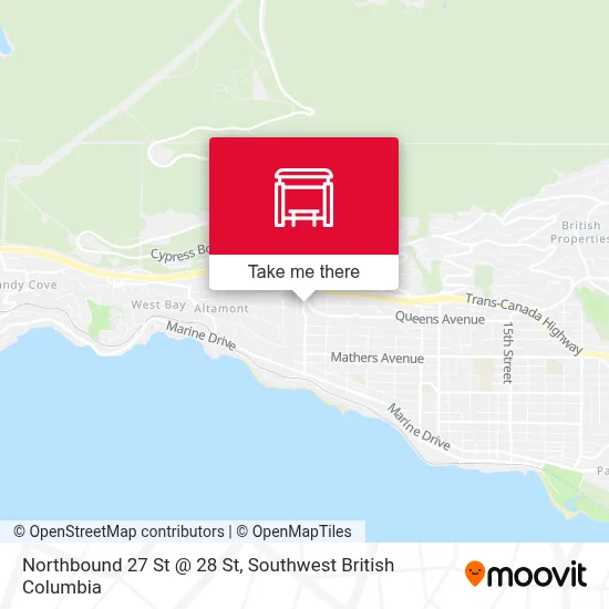 Northbound 27 St @ 28 St map