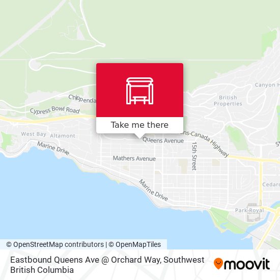 Eastbound Queens Ave @ Orchard Way plan