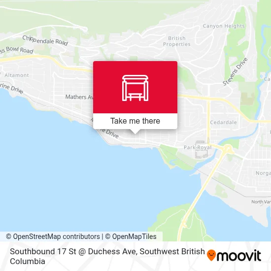Southbound 17 St @ Duchess Ave map