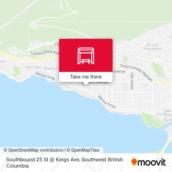 Southbound 25 St @ Kings Ave map