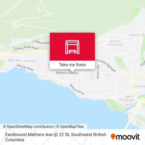 Eastbound Mathers Ave @ 22 St map