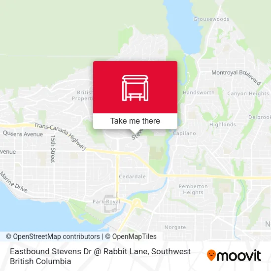 Eastbound Stevens Dr @ Rabbit Lane map