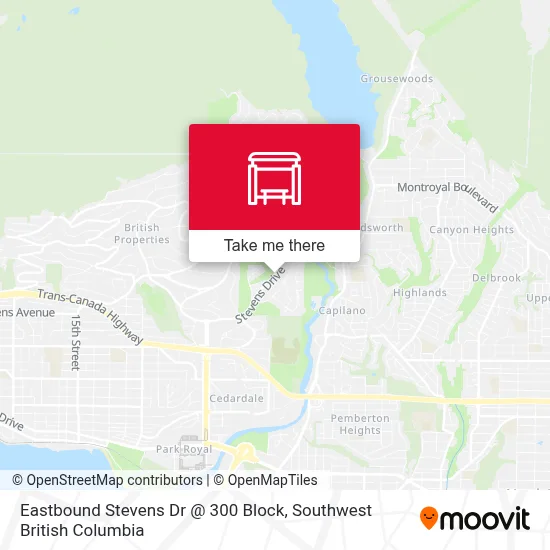 Eastbound Stevens Dr @ 300 Block map