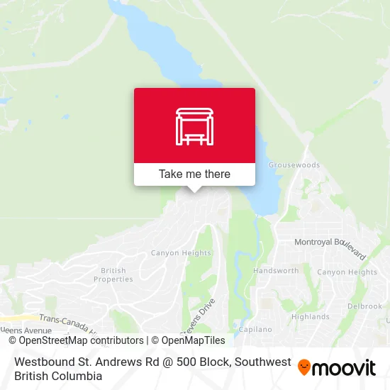 Westbound St. Andrews Rd @ 500 Block map