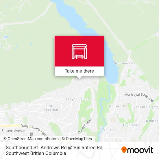 Southbound St. Andrews Rd @ Ballantree Rd map