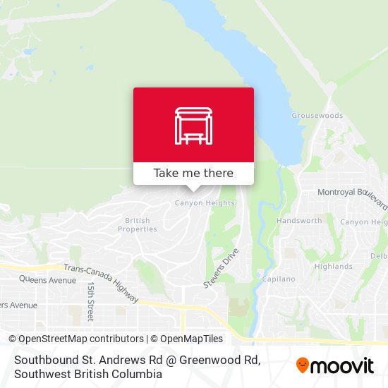 Southbound St. Andrews Rd @ Greenwood Rd map