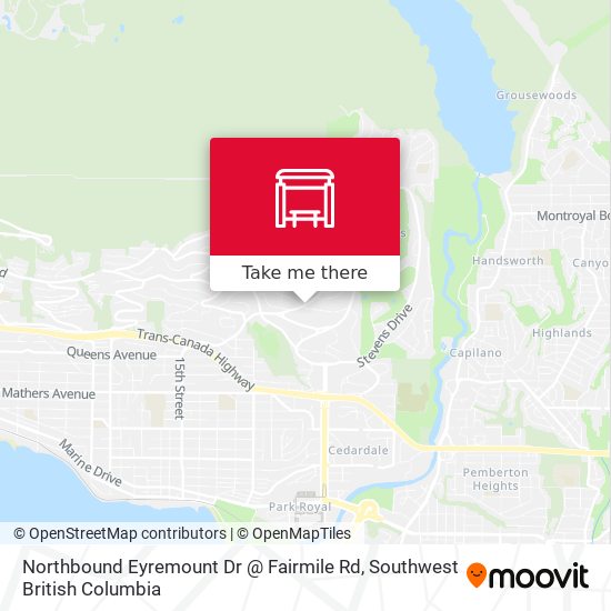 Northbound Eyremount Dr @ Fairmile Rd map