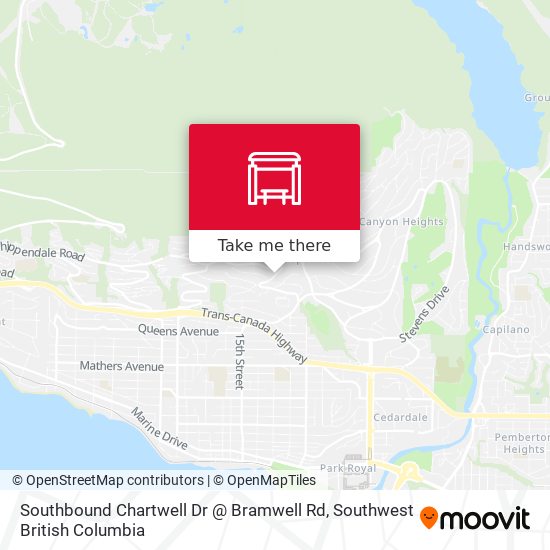 Southbound Chartwell Dr @ Bramwell Rd map