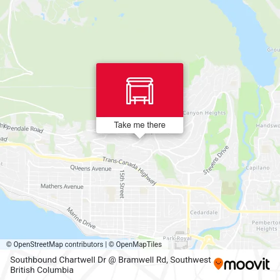 Southbound Chartwell Dr @ Bramwell Rd plan