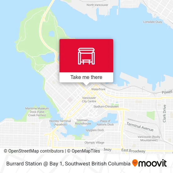 Burrard Station @ Bay 1 map