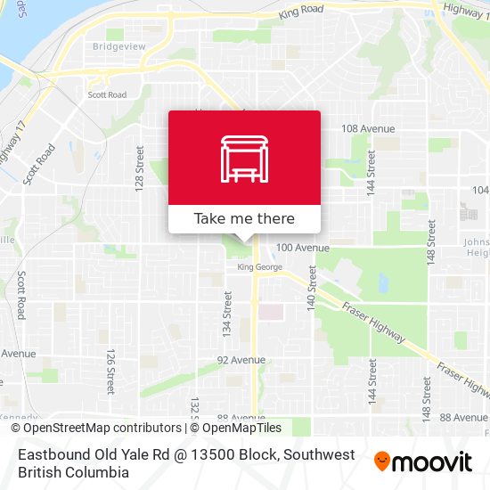 Eastbound Old Yale Rd @ 13500 Block map