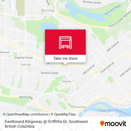 Eastbound Kingsway @ Griffiths Dr map