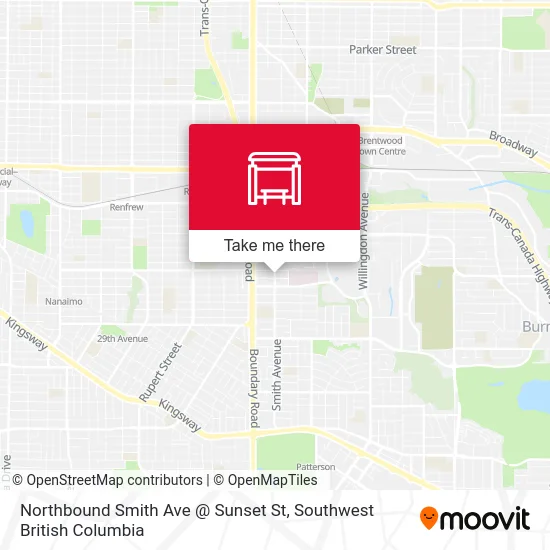 Northbound Smith Ave @ Sunset St map