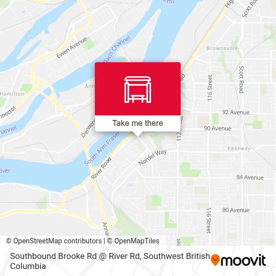 Southbound Brooke Rd @ River Rd map